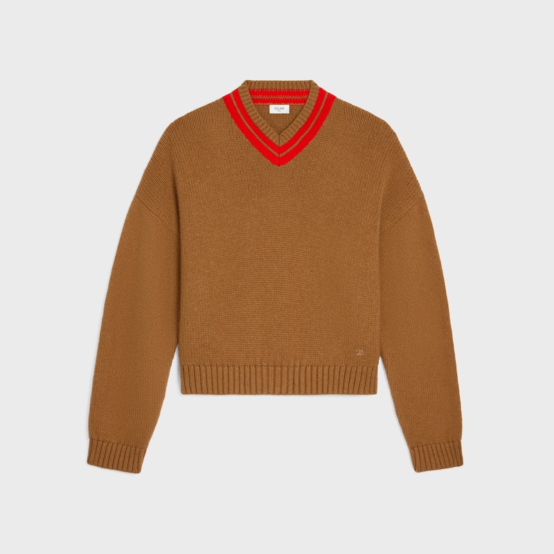 v-neck sweater in cashmere