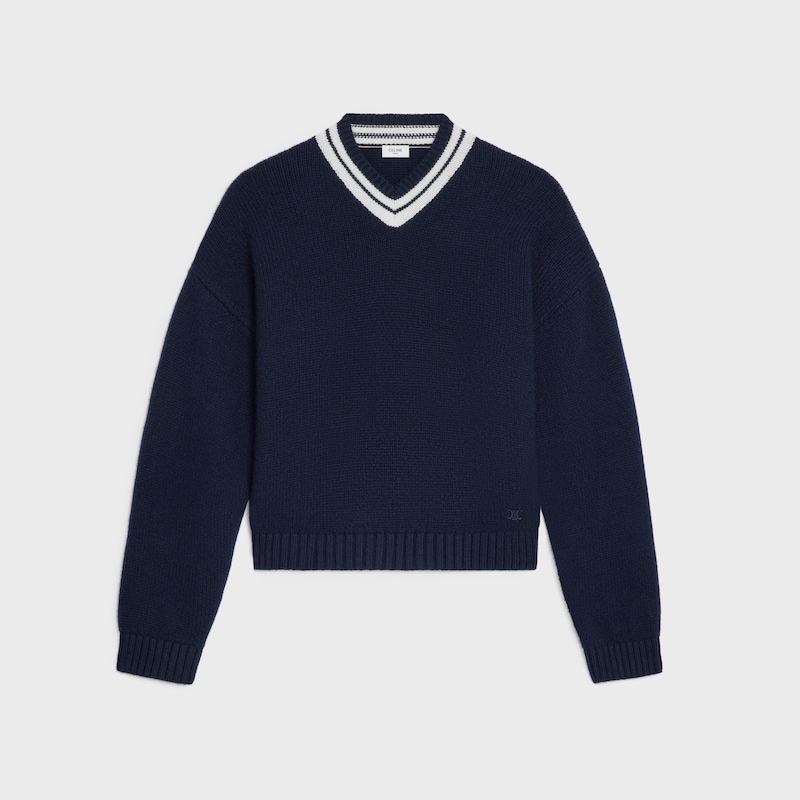 v-neck sweater in cashmere