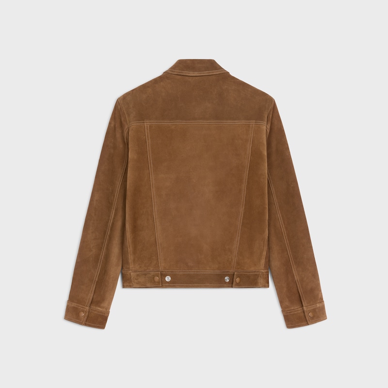 trucker jacket in split calfskin