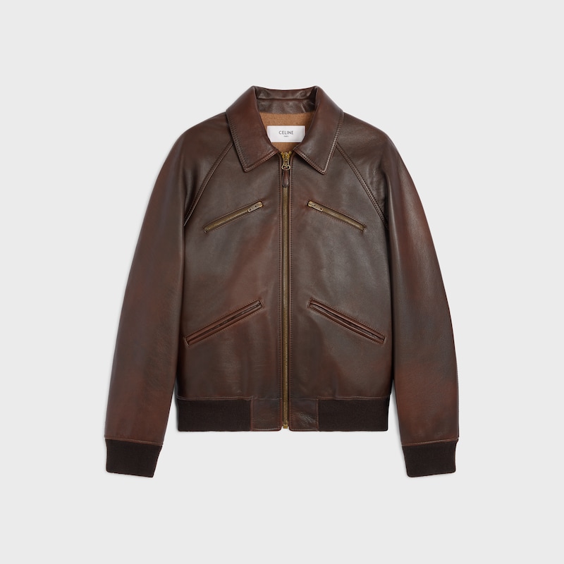 bomber jacket in calfskin