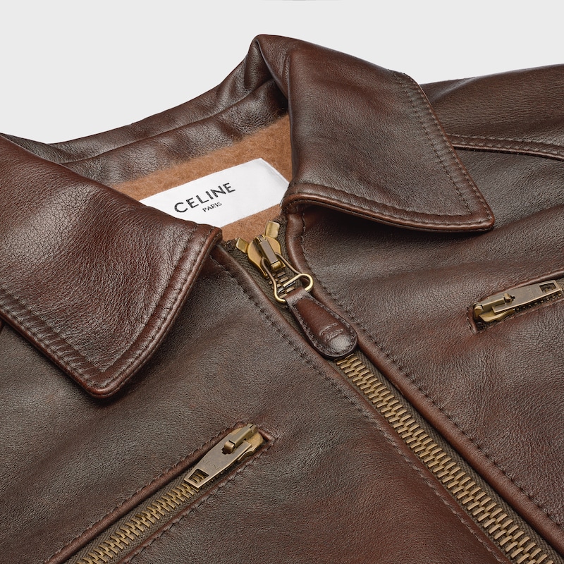 bomber jacket in calfskin