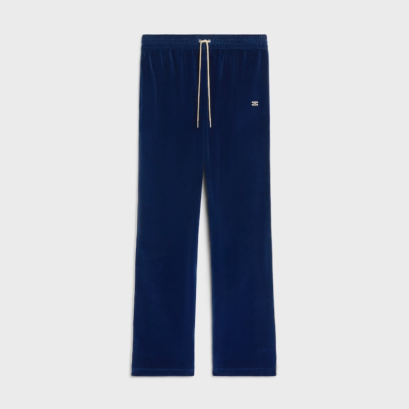 tracksuit pants in velvet jersey