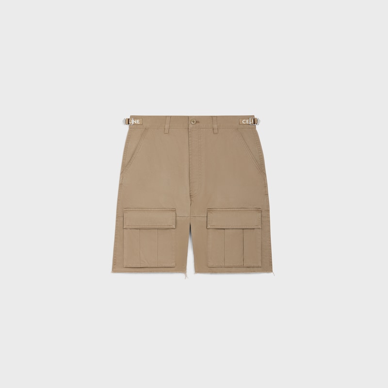 celine cargo shorts in cotton