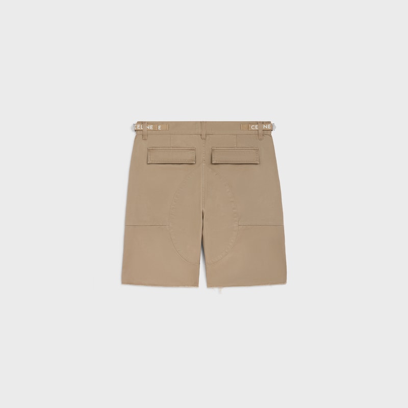 celine cargo shorts in cotton