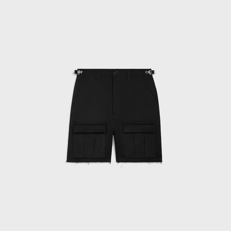 celine cargo shorts in cotton
