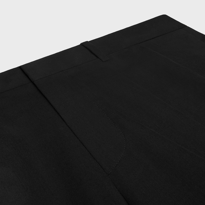 pleated trousers in cotton canvas