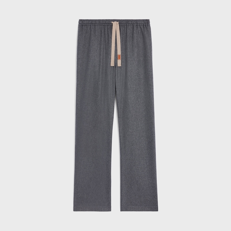 drawstring trousers in cashmere flannel