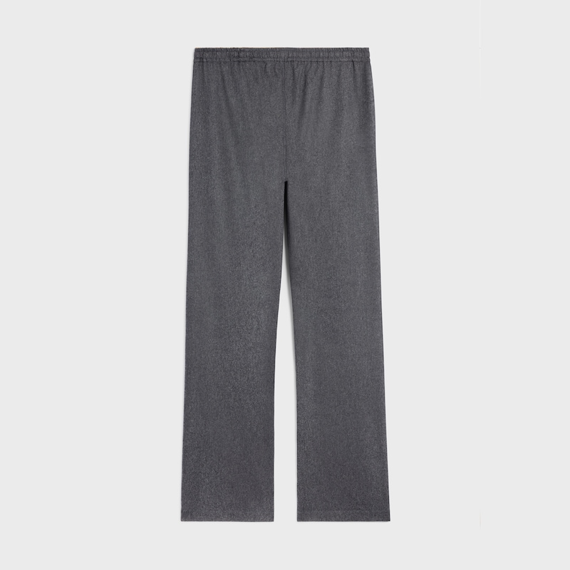 drawstring trousers in cashmere flannel