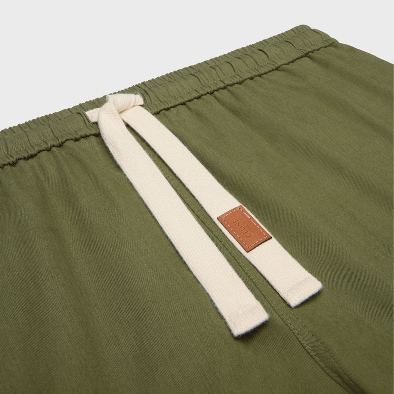 drawstring trousers in cotton canvas
