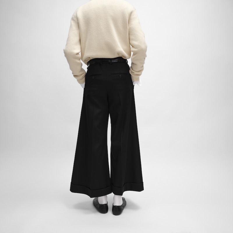 dock trousers in wool and mohair gabardine