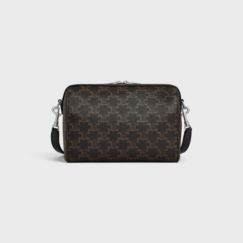 mini boston in triomphe canvas and calfskin