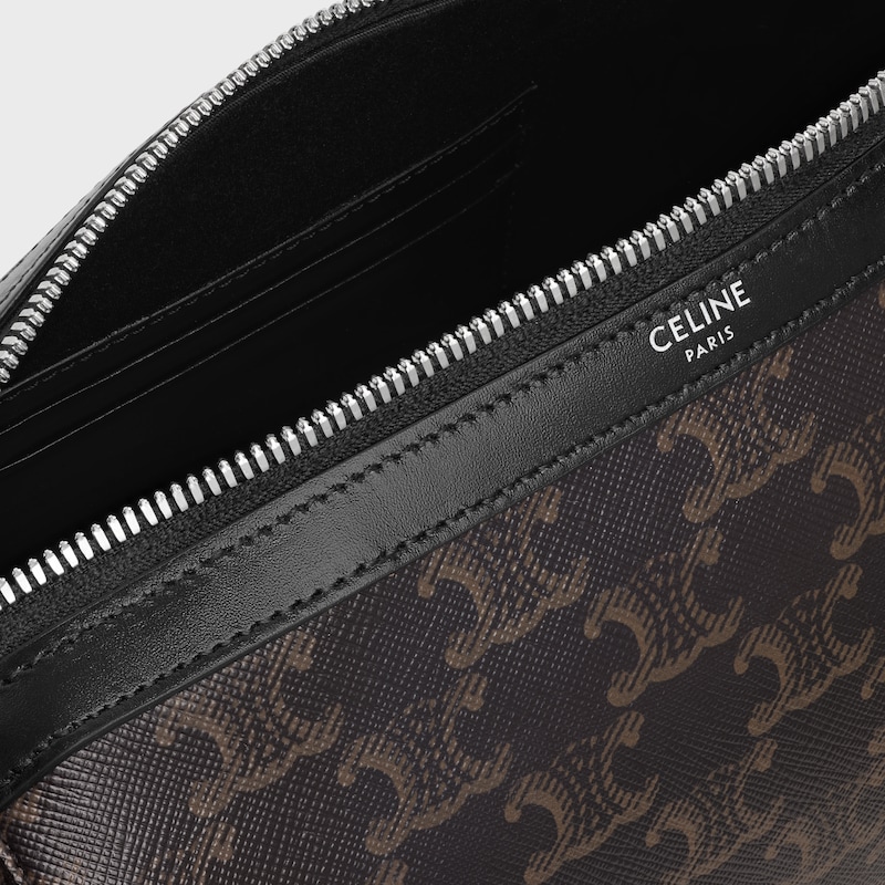 mini boston in triomphe canvas and calfskin