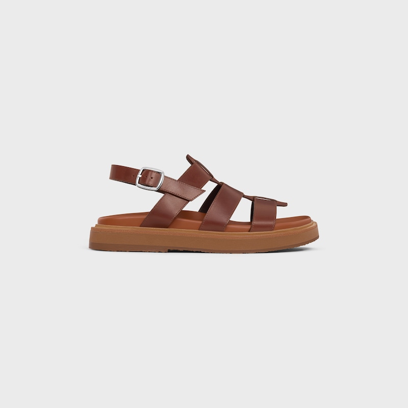 celine tippi sandal in calfskin - vegetal tanning
