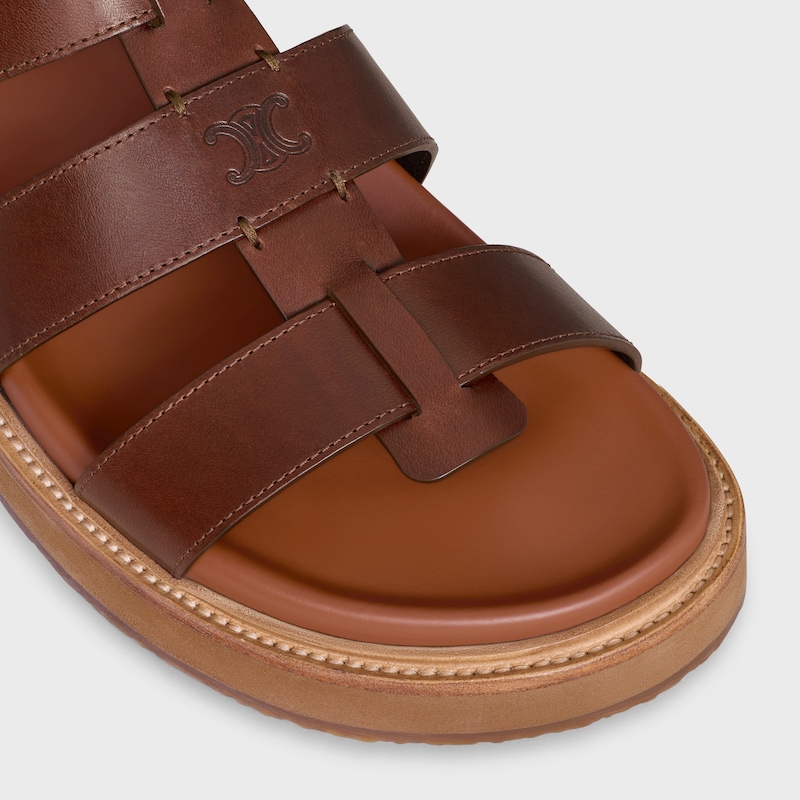 celine tippi sandal in calfskin - vegetal tanning