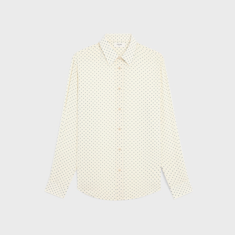 loose shirt in printed viscose