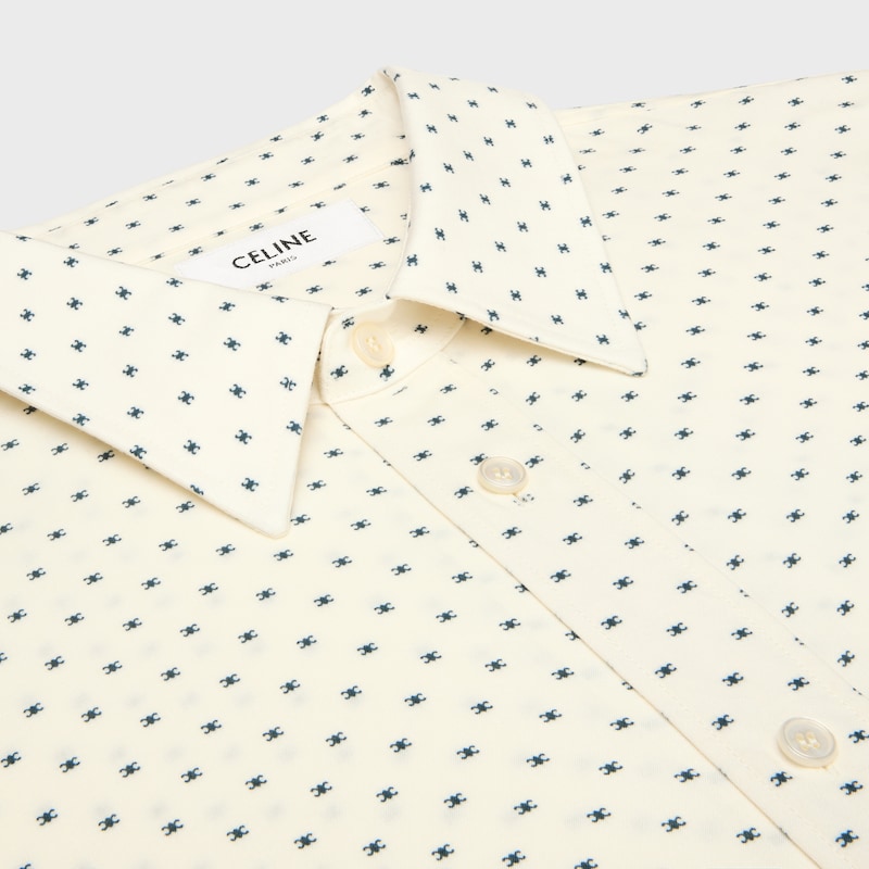 loose shirt in printed viscose
