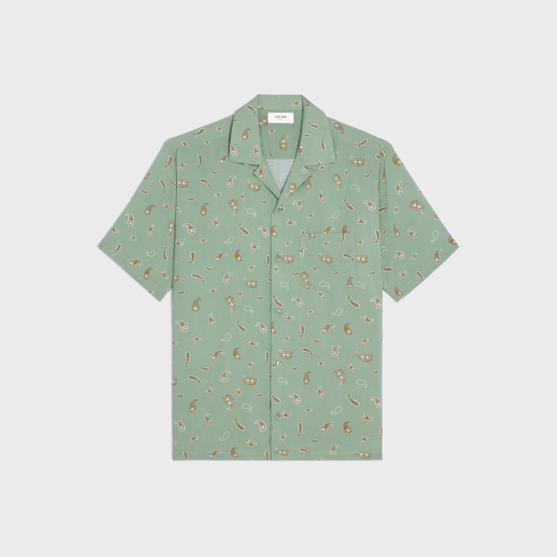 bowling shirt in paisley print viscose