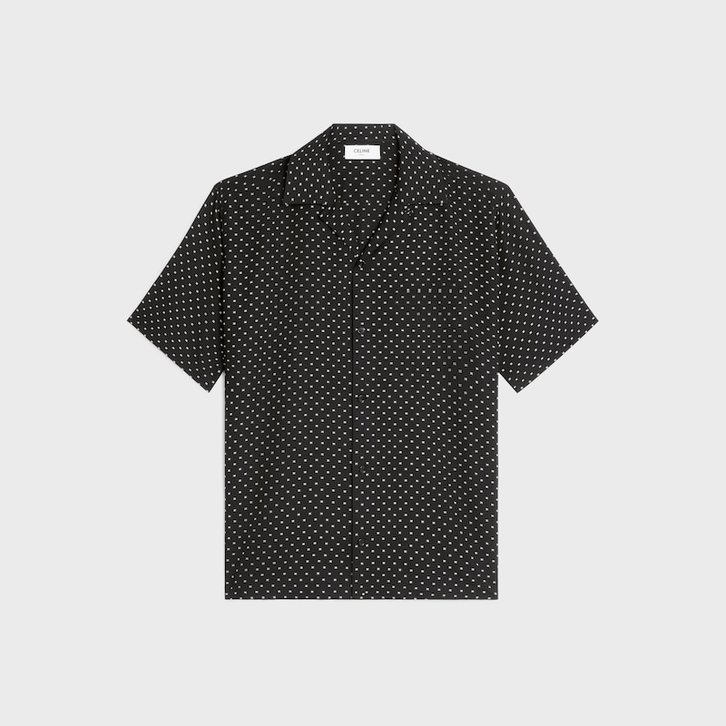 hawaiian shirt in printed viscose