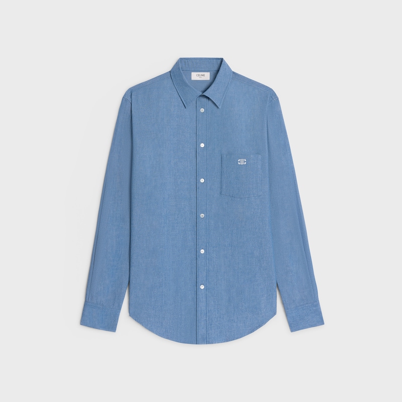 loose shirt in chambray cotton