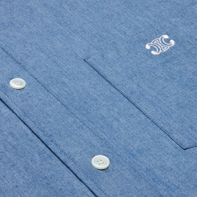 loose shirt in chambray cotton