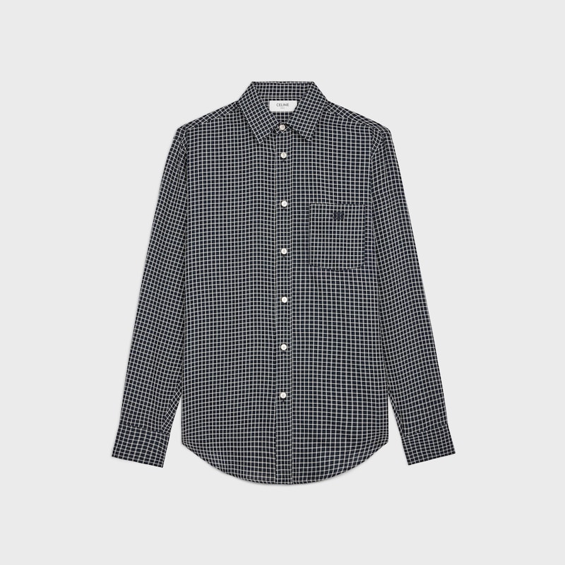 loose shirt in checked cotton