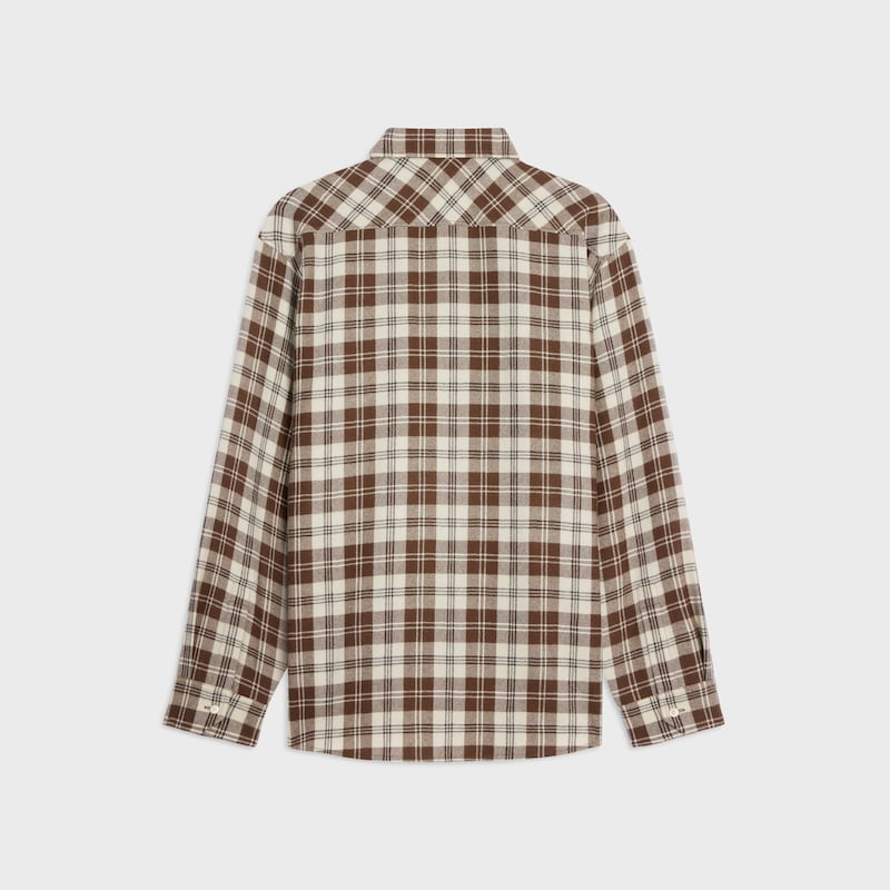 relaxed shirt in checked wool