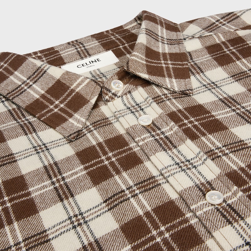 relaxed shirt in checked wool