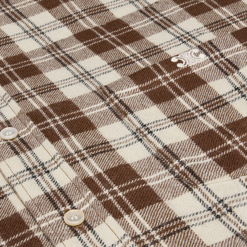 relaxed shirt in checked wool