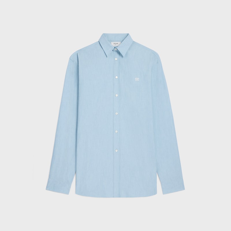 relaxed shirt in chambray cotton