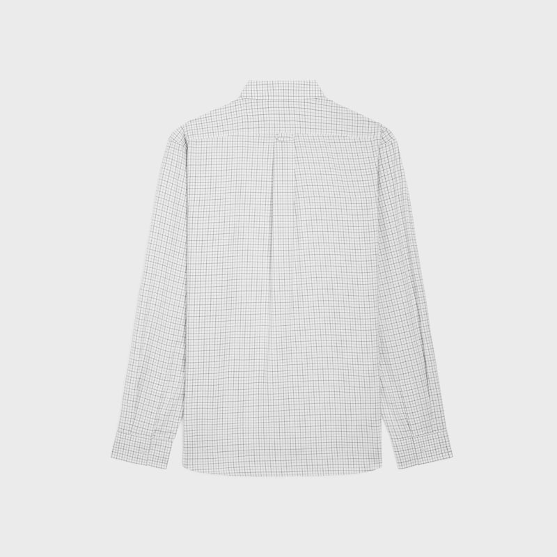 relaxed shirt in checked cotton twill