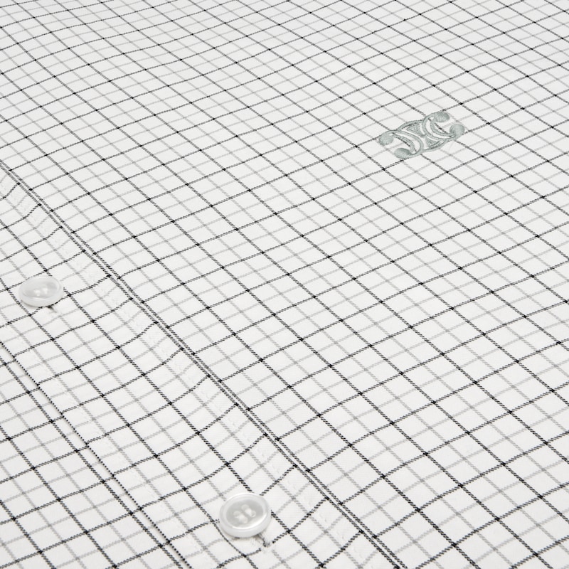 relaxed shirt in checked cotton twill