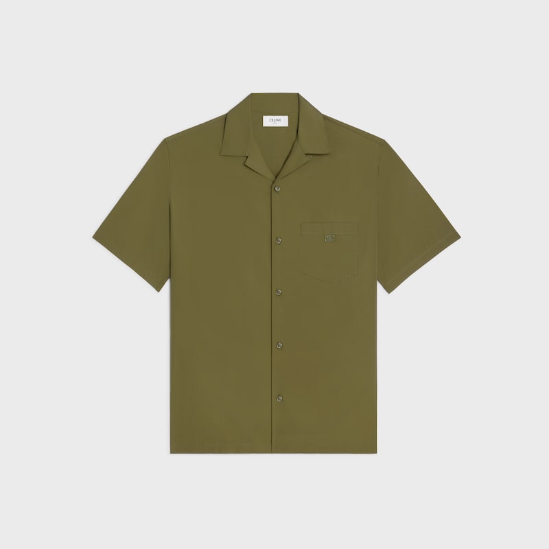 bowling shirt in cotton poplin