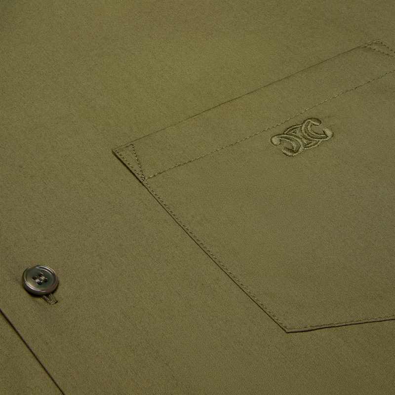 bowling shirt in cotton poplin