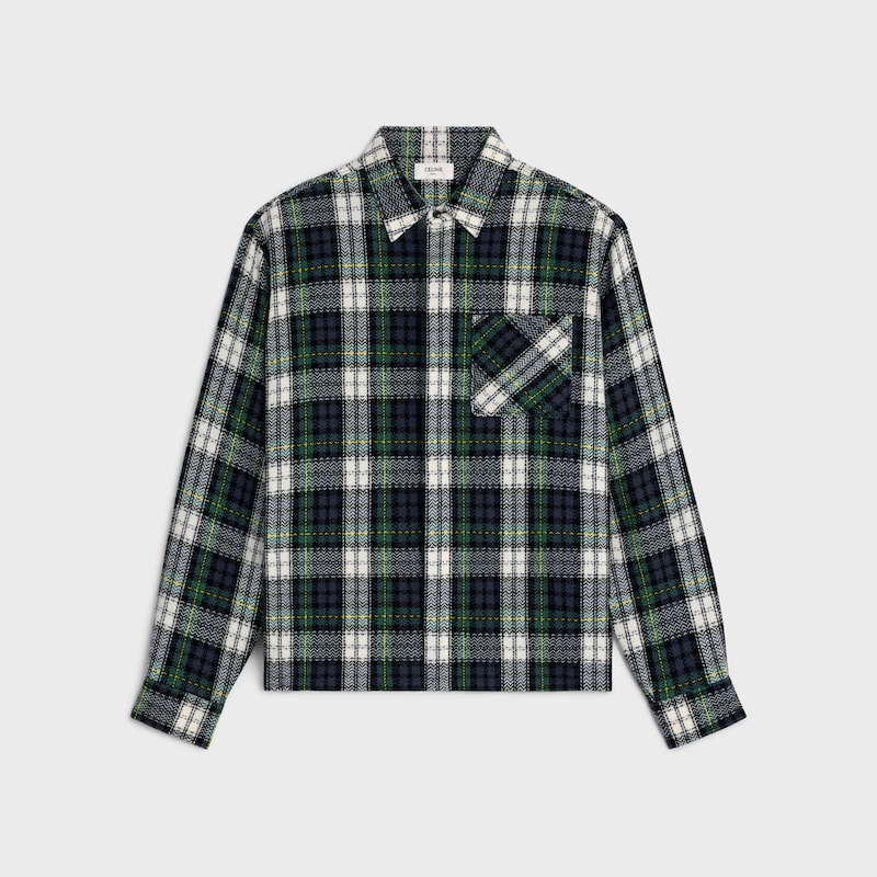 overshirt in tartan cashmere