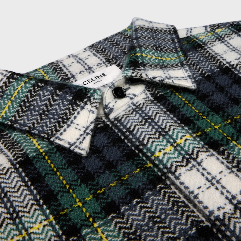 overshirt in tartan cashmere