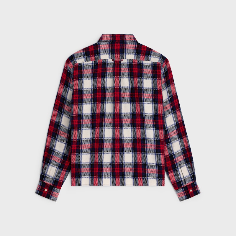 overshirt in checked cashmere