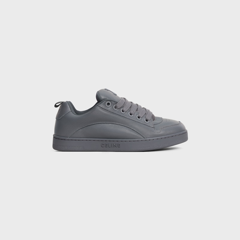 celine huntington low lace-up sneaker in tumbled leather and mesh