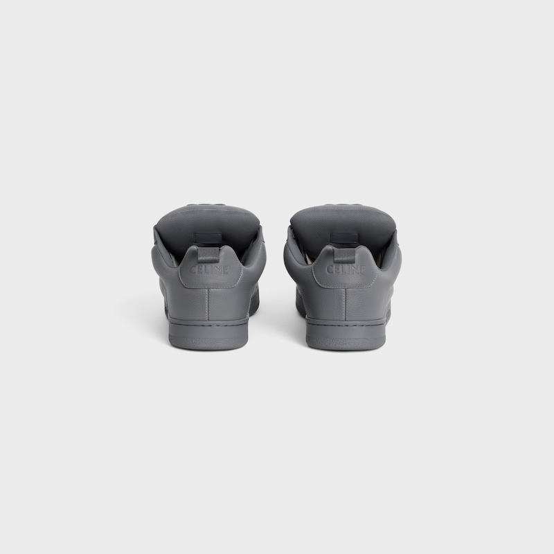 celine huntington low lace-up sneaker in tumbled leather and mesh