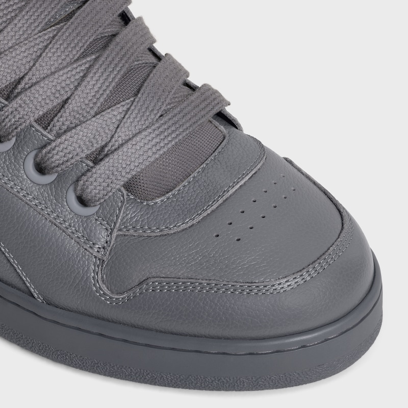 celine huntington low lace-up sneaker in tumbled leather and mesh