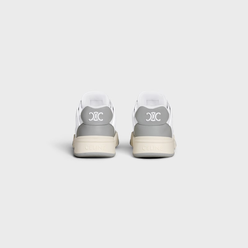 celine trainer ct-09 low lace-up sneaker in calfskin and mesh