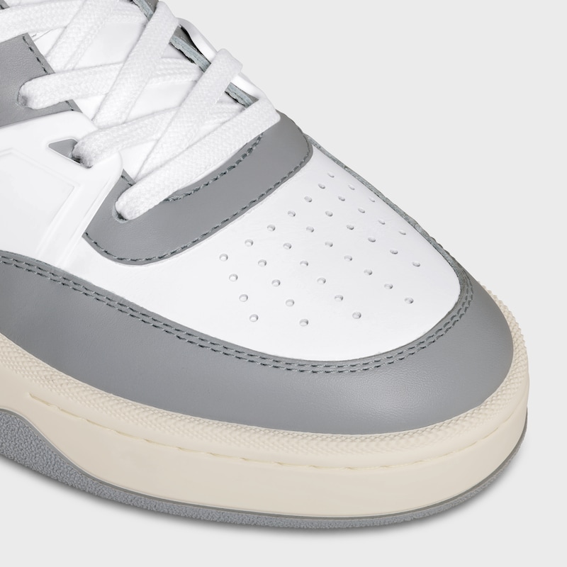 celine trainer ct-09 low lace-up sneaker in calfskin and mesh