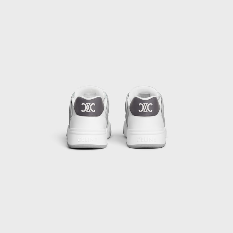 celine trainer ct-09 low lace-up sneaker in calfskin and mesh