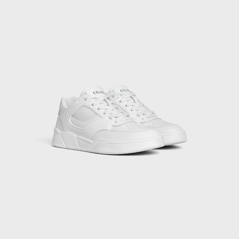 celine trainer ct-09 low lace-up sneaker in calfskin and mesh