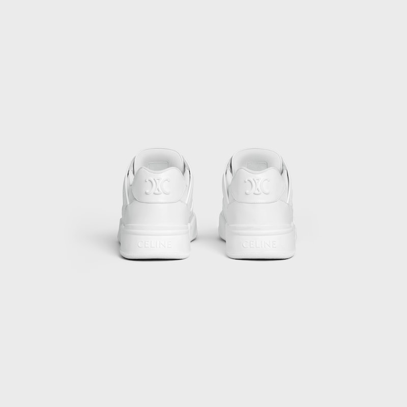 celine trainer ct-09 low lace-up sneaker in calfskin and mesh