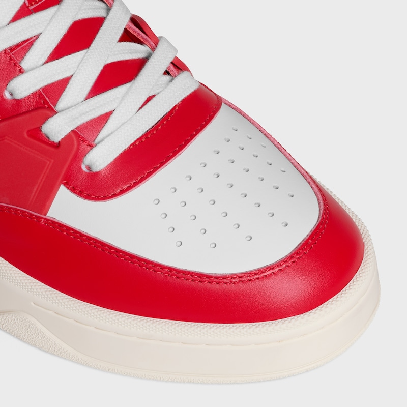 celine trainer ct-09 low lace-up sneaker in calfskin and mesh