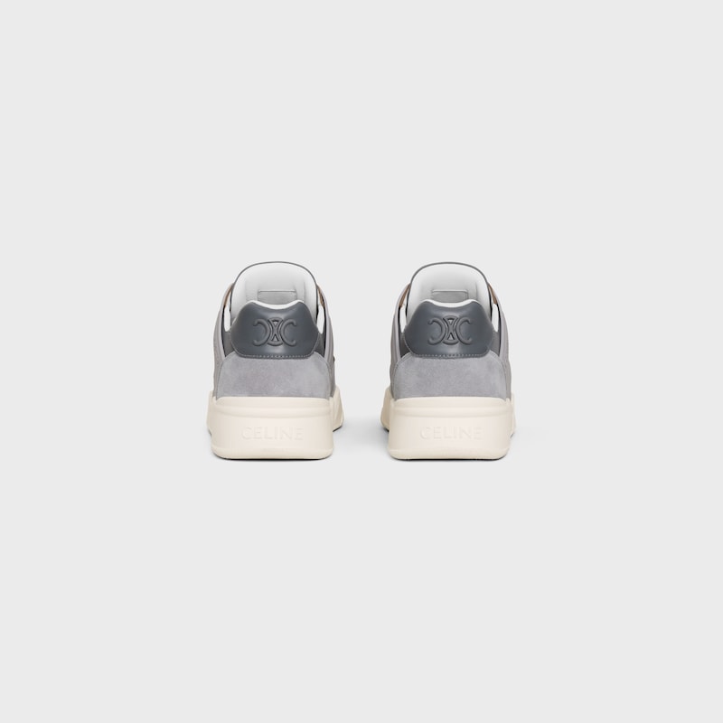 celine trainer ct-09 low lace-up sneaker in suede calfskin calfskin and mesh