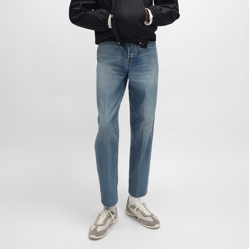 celine racer low lace-up sneaker with triomphe in nylon suede calfskin and calfskin