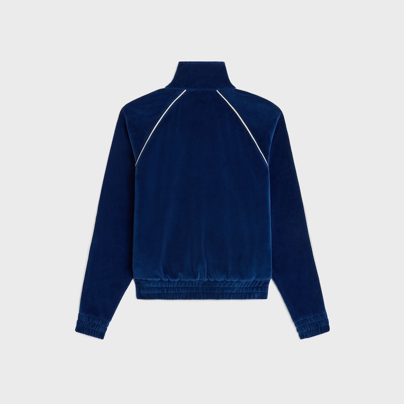 triomphe tracksuit jacket in velvet jersey