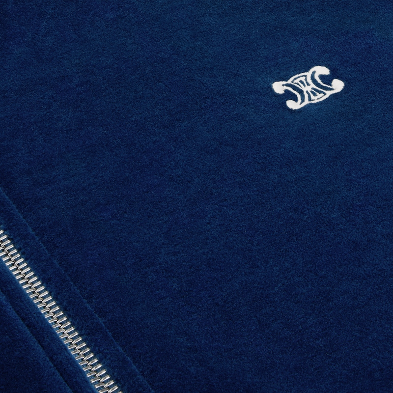 triomphe tracksuit jacket in velvet jersey