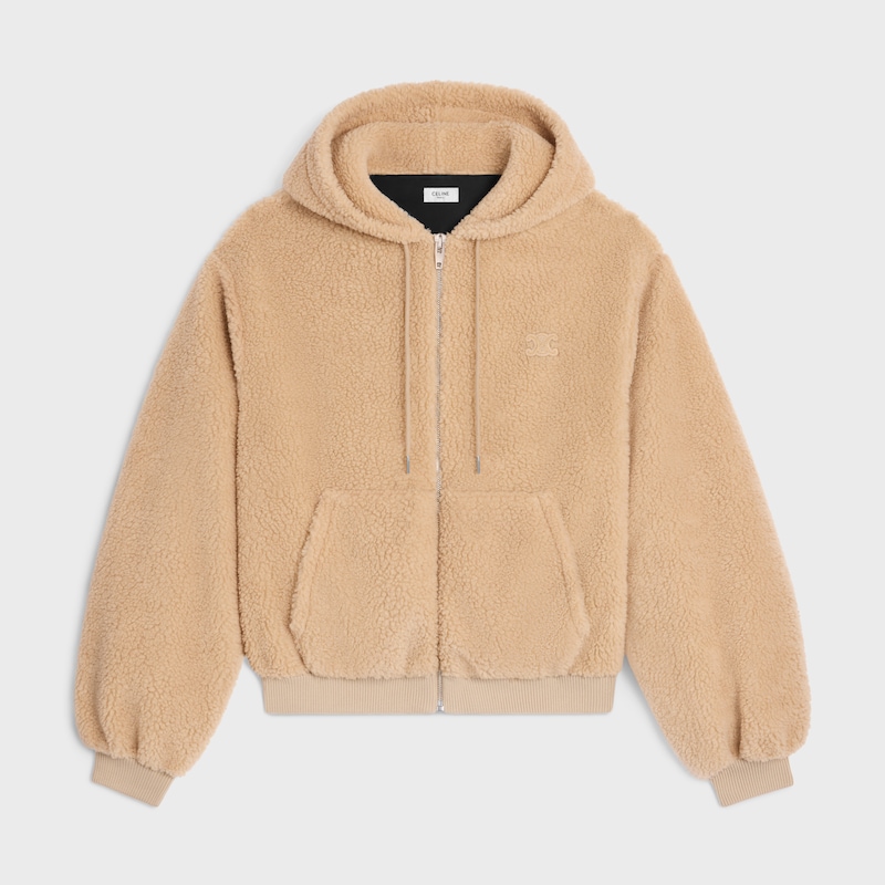 hooded jacket in polar fleece